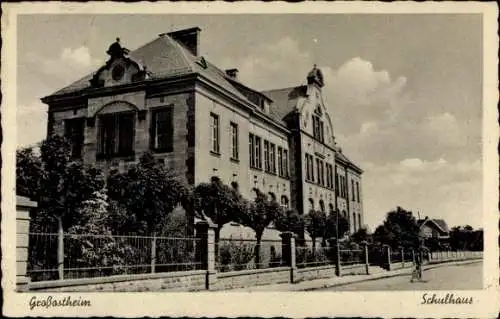 Ak Großostheim Unterfranken, Schulhaus