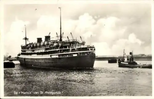 Ak IJmuiden Ymuiden Velsen Nordholland, Der Marnix von St. Aldegonde wählt das Meer