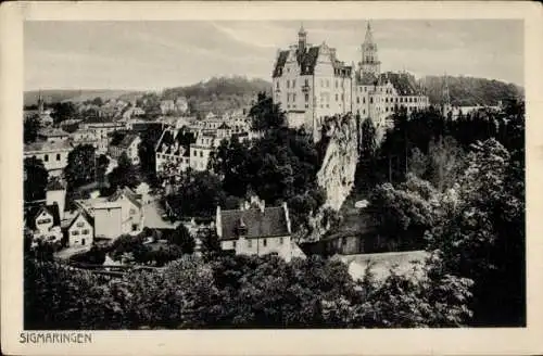 Ak Sigmaringen an der Donau Baden Württemberg, Teilansicht der Stadt, Schloss