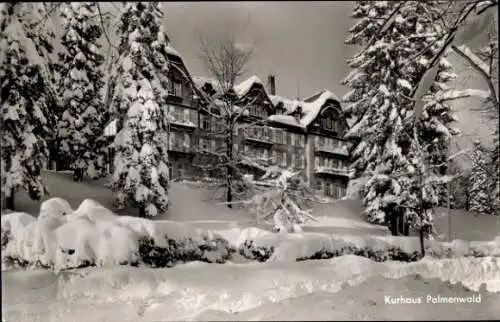 Ak Freudenstadt im Schwarzwald, Kurhaus Palmenwald, Winter