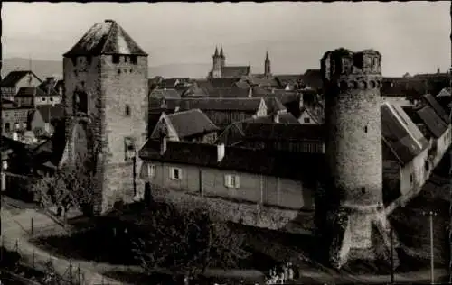 Ak Ladenburg am Neckar Baden, Martinstor mit Hexenturm