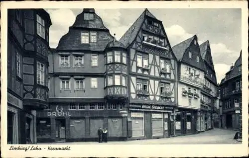 Ak Limburg an der Lahn, Kornmarkt, Gasthaus Goldener Löwe, Geschäft Wilh. Siebert, Brühl