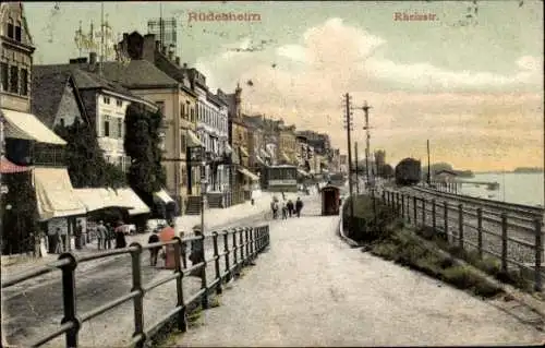 Ak Rüdesheim am Rhein, Rheinstraße