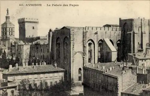 Ak Avignon Vaucluse, Le Palais des Papes