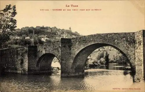 Ak Cordes Tarn, Virux Pont sur le Serou