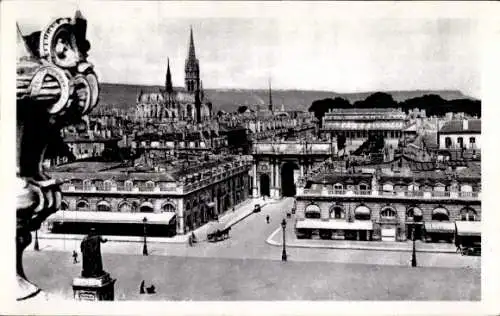 Ak Nancy Meurthe et Moselle, Arc de Triumphe, Basilique Saint-Epvre, Palais du Gouvernement