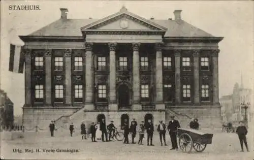 Ak Groningen Niederlande, Rathaus