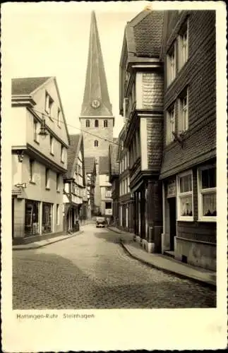 Ak Hattingen an der Ruhr, Steinhagen, Straßenpartie