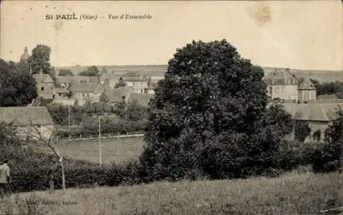 Ak Villers Saint Paul Oise, Vue d'Ensemble