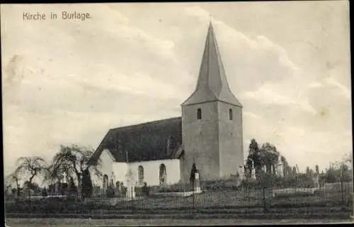 Ak Burlage Hüde am Dümmer Niedersachsen, Kirche