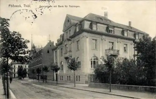 Ak Pößneck in Thüringen, Georgstraße, Bank für Thüringen