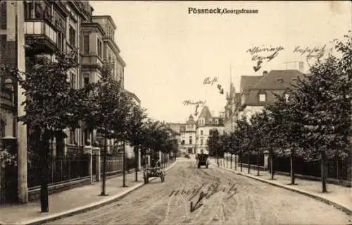 Ak Pößneck im Saale Orla Kreis, Blick in die Georgstraße