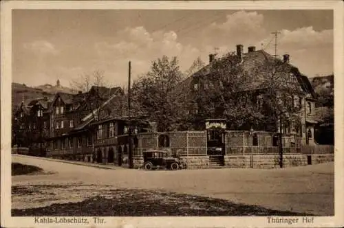 Ak Löbschütz Kahla in Thüringen, Gasthof Thüringer Hof