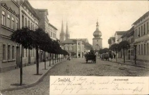 Ak Saalfeld an der Saale Thüringen, Breitestraße