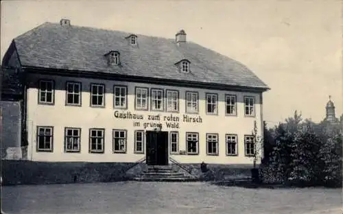 Ak Hoheneiche Saalfelder Höhe Saalfeld an der Saale, Gasthaus zum roten Hirsch