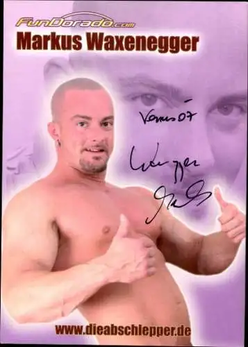 Ak Schauspieler Markus Waxenegger, Portrait, Autogramm, www.dieabschlepper.de, fundorado.com