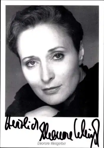 Ak Schauspielerin Eleonore Weisgerber, Portrait, Autogramm