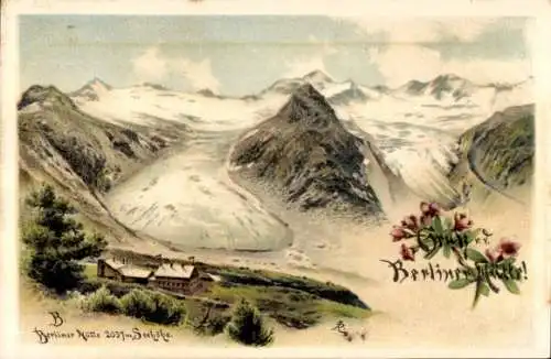 Litho Tirol, Berliner Hütte, Panorama