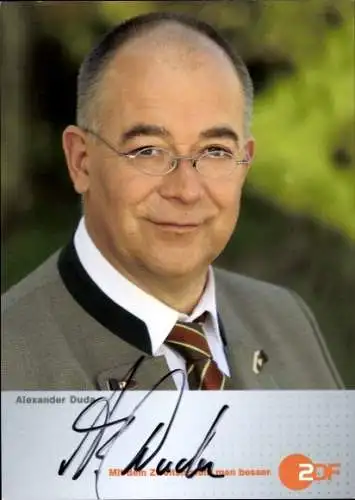 Ak Schauspieler Alexander Duda, Portrait, Autogramm, ZDF