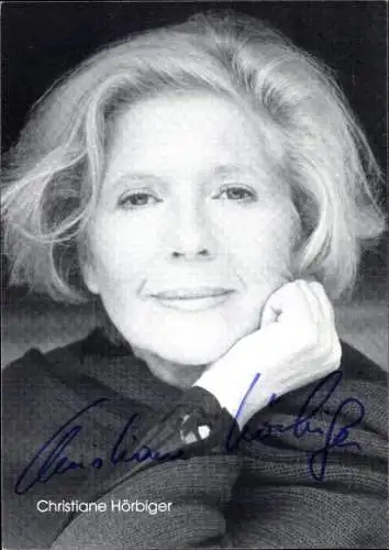 Ak Schauspielerin Christiane Hörbiger, Portrait, Autogramm