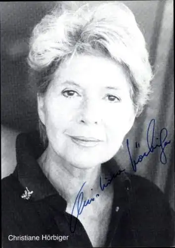 Ak Schauspielerin Christiane Hörbiger, Portrait, Autogramm