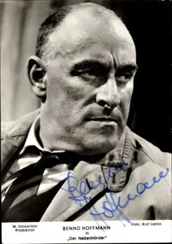 Ak Schauspieler Benno Hoffmann, Portrait, Autogramm, Film Der Nebelmörder