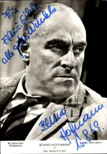 Ak Schauspieler Benno Hoffmann, Der Nebelmörder, Portrait, Autogramm