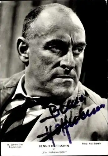 Ak Schauspieler Benno Hoffmann, Portrait, Autogramm, Film Der Nebelmörder