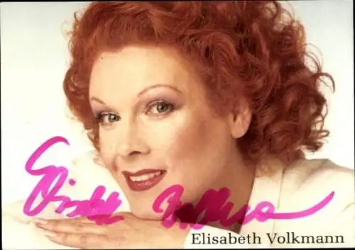 Ak Schauspielerin Elisabeth Volkmann, Portrait, Autogramm