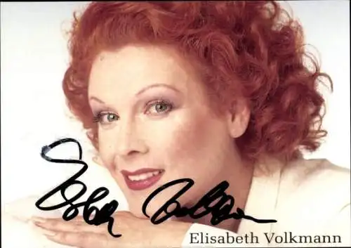 Ak Schauspielerin Elisabeth Volkmann, Portrait, Autogramm