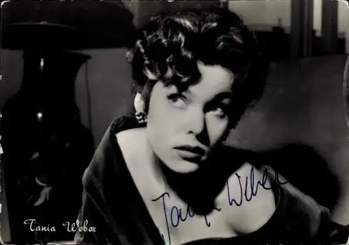 Ak Schauspielerin Tania Weber, Portrait, Autogramm