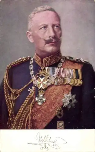 Künstler Ak Kaiser Wilhelm II., Portrait, Uniform, Orden