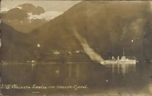 Foto Ak Norwegen, Deutsches Kriegsschiff, SMS Victoria Louise