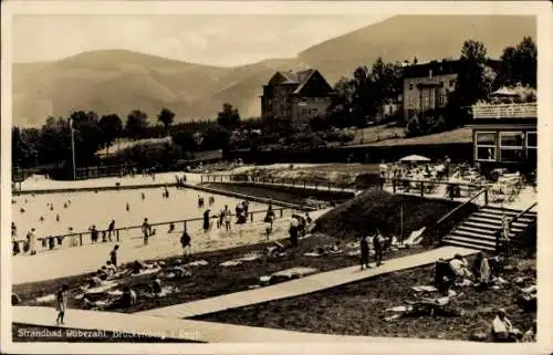 Ak Karpacz Górny Brückenberg Krummhübel Riesengebirge Schlesien, Strandbad Rübezahl