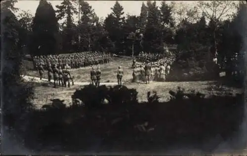 Foto Ak Feldgottesdienst, Garde-Fern-Sprech-Abteilung, I. WK