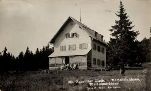 Ak Klingenbrunn Spiegelau im Bayerischen Wald Niederbayern, Waldschmidt Haus am Rachel