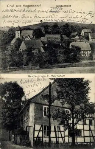 Ak Hegensdorf Büren in Westfalen, Gasthaus, Totalansicht