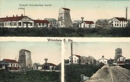Ak Wittelsheim Elsass Haut Rhin, Schacht, Gewerkschaft Amelie