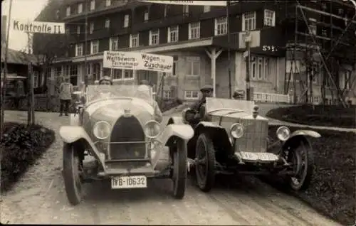 Foto Ak Niederreifenberg Schmitten im Taunus, Großer Feldberg, Rallye 1927, Autos