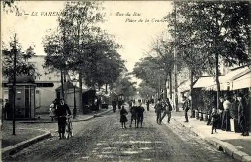 Ak La Varenne Saint Hilaire Val de Marne, Rue du Bac, Place de la Gendarmerie