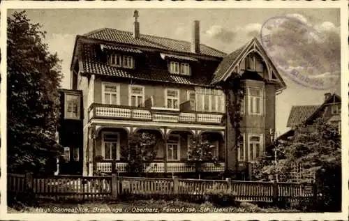 Ak Braunlage im Oberharz, Haus Sonnenblick, Schützenstraße 10