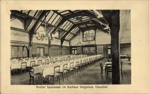 Ak Clausthal im Oberharz, Kurhaus Voigtslust, Großer Speisesaal