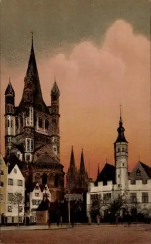 Ak Köln am Rhein, St. Martinskirche, Stapelhaus