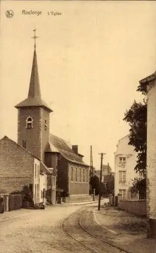 Ak Roclenge sur Geer Bassenge Wallonien Lüttich, Kirche