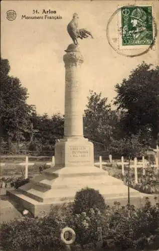 Ak Arlon Aarlen Wallonien Luxemburg, Französisches Denkmal