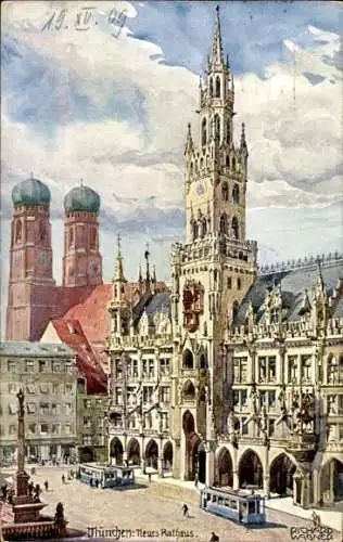 Künstler Ak Wagner, Richard, München, Neues Rathaus