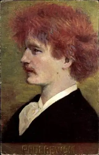 Künstler Ak Komponist und Ministerpräsident von Polen Ignacy Jan Paderewski, Portrait