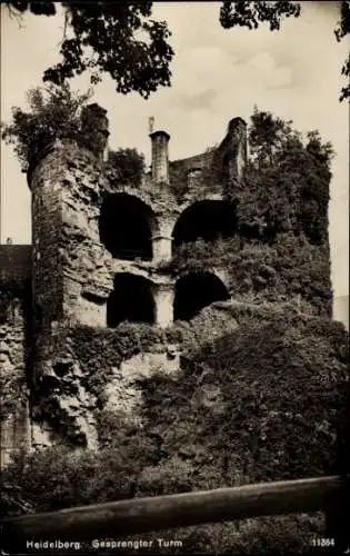 Ak Heidelberg am Neckar, gesprengter Turm