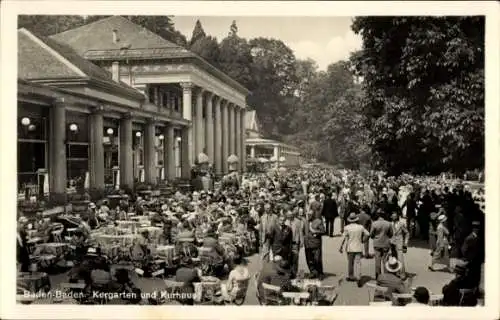 Ak Baden Baden am Schwarzwald, Kurgarten und Kurhaus