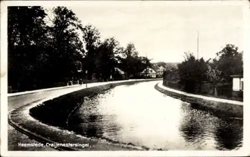 Ak Heemstede Nordholland, Craijenestersingel, Kanalpartie